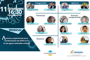 Inscríbete ya en la WEBINAR "Avances y experiencias en la monitorización de SARS-CoV-2 en las aguas residuales urbanas"