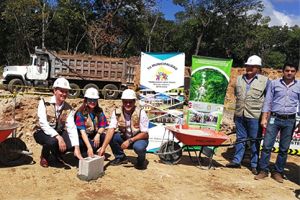 Primera piedra de la PTAR de la ciudad de Gracias en Honduras con la colaboración de Cooperación Española