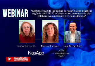 Webinar "Gestión eficaz de las quejas por olor: Claves prácticas según la UNE 77270 - Construcción de mapas de olor colaborativos mediante ciencia ciudadana"