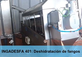 INGADESFA 401: Deshidratación de fangos con el mínimo gasto de energía
