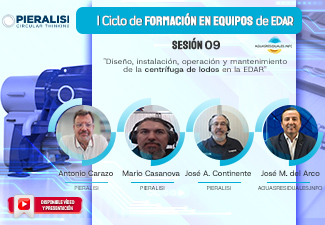 Sesi&oacute;n 09 del "I Ciclo de Formaci&oacute;n online de Equipos de EDAR&rdquo; impartida por PIERALISI
