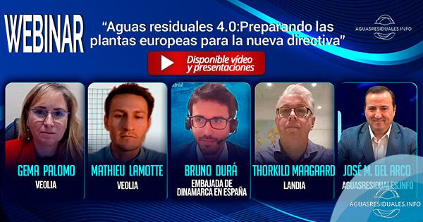 Webinar "Aguas residuales 4.0: Preparando las plantas europeas para la nueva directiva"