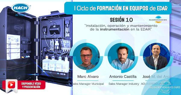 Sesi&oacute;n 10 del "I Ciclo de Formaci&oacute;n online de Equipos de EDAR&rdquo; impartida por HACH
