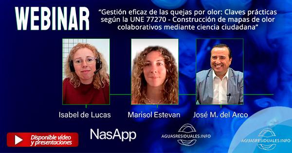 Webinar "Gestión eficaz de las quejas por olor: Claves prácticas según la UNE 77270 - Construcción de mapas de olor colaborativos mediante ciencia ciudadana"