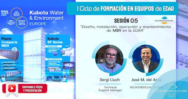 Sesi&oacute;n 05 del "I Ciclo de Formaci&oacute;n online de Equipos de EDAR&rdquo; impartida por Kubota