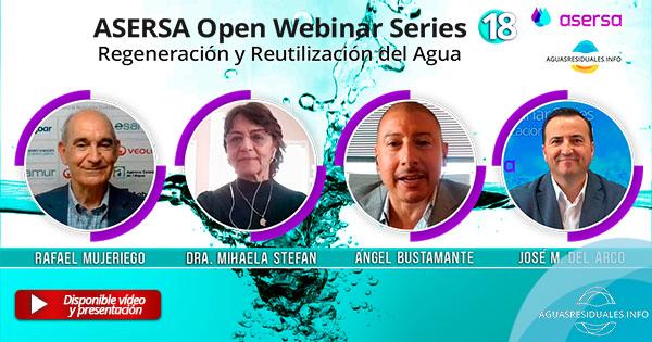 ASERSA Open Webinar Series 18 sobre "Regeneración y Reutilización del Agua"